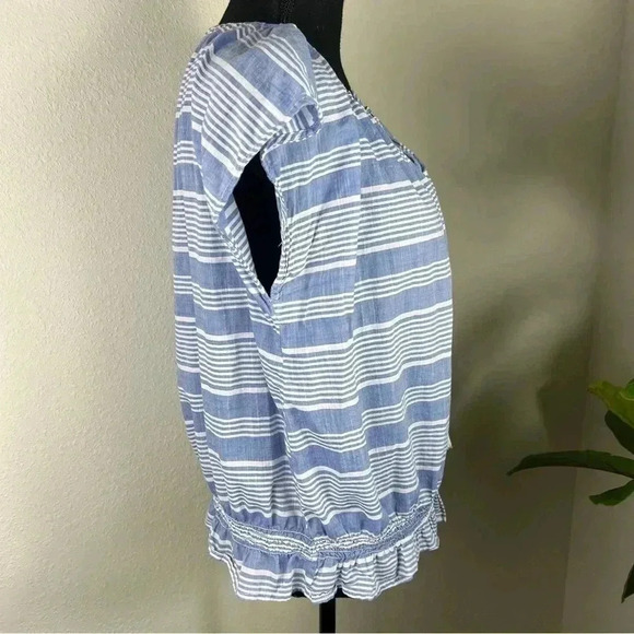 Tommy Hilfiger Cap Sleeve Blue White Sleeveless Top size XL - Picture 4 of 11